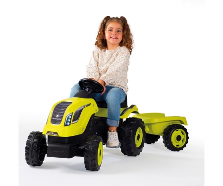 smoby Šlapací traktor Farmer XL zelený s vozíkem