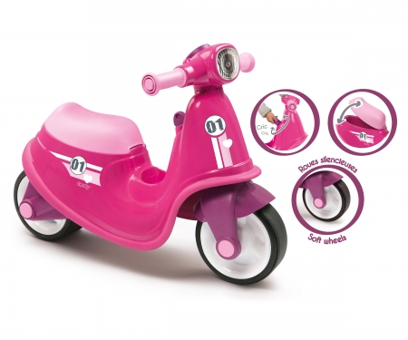 smoby PORTEUR SCOOTER ROSE