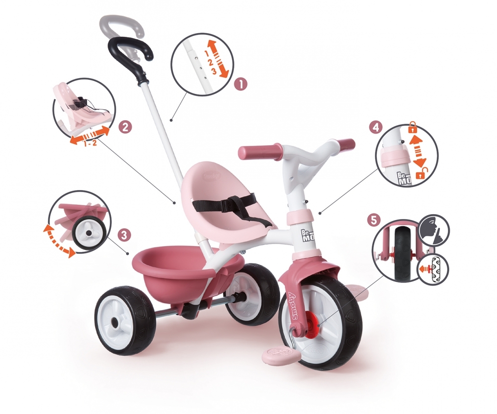 Be Move Tricycle Pink Tricycles Wheeled Toys Products Www Smoby Com Be Move Tricycle Pink Tricycles Wheeled Toys Products Www Smoby Com