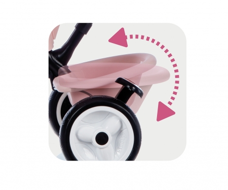 smoby Tříkolka Baby Driver Plus růžová