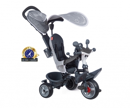 smoby TRICYCLE BABY DRIVER PLUS GREY
