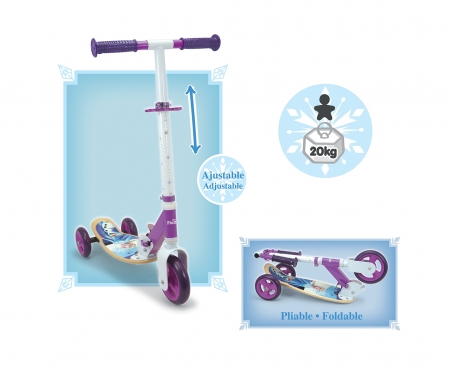 smoby FROZEN 3W FOLDABLE WOODEN SCOOTER