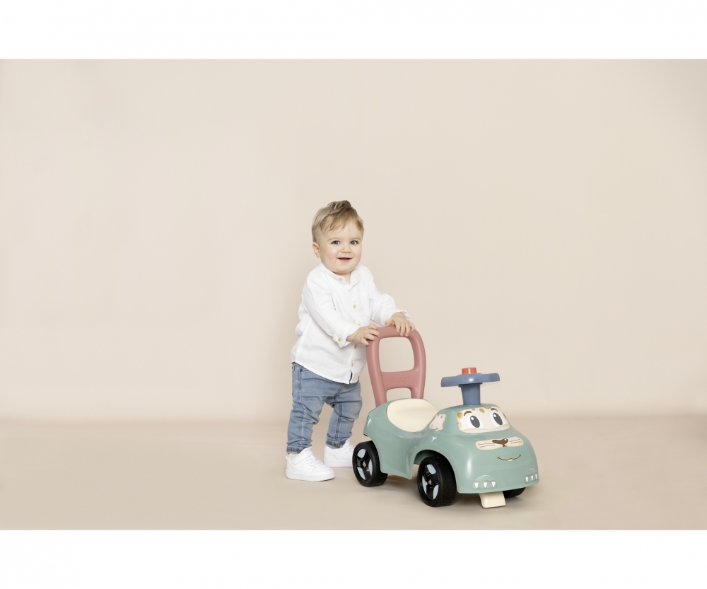 Smoby Mi Primer Correpasillos 2 En 1 – Coche Andador Azul Para Bebés Desde 10 Meses, Con Compartimento Bajo El Asiento Y Sistema Antivuelco, Ligero Y Manejable