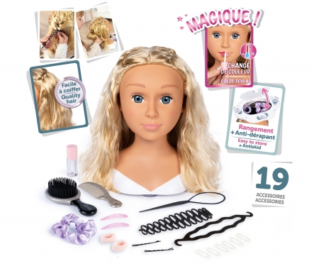 smoby My Beauty Česací hlava Blond