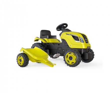 TRACTOR FARMER XL VERDE CON REMOLQUE smoby TRACTOR FARMER XL VERDE CON REMOLQUE