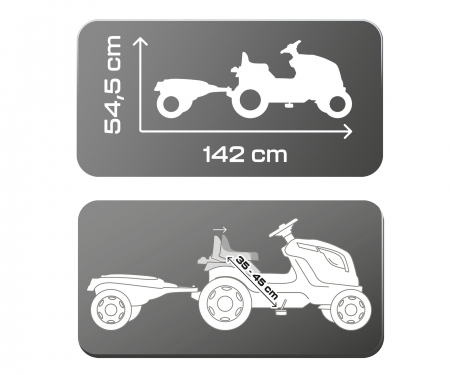 TRACTOR FARMER XL NEGRO CON REMOLQUE smoby TRACTOR FARMER XL NEGRO CON REMOLQUE