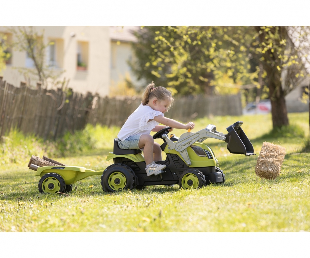 TRACTOR BUILDER MAX CON REMOLQUE DE SMOBY TRACTOR BUILDER MAX CON REMOLQUE DE SMOBY