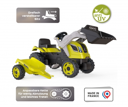 TRACTOR FARMER MAX + REMOLQUE smoby TRACTOR FARMER MAX + REMOLQUE