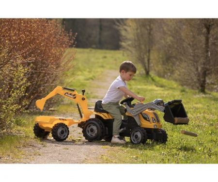 TRACTOR BUILDER MAX CON REMOLQUE smoby TRACTOR BUILDER MAX CON REMOLQUE