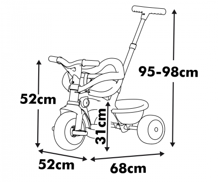 smoby TRICICLO BE MOVE CONFORT BEIGE