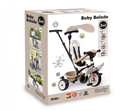 smoby TRICICLO BABY BALADE BEIGE