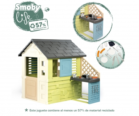 smoby Domeček Life Pretty s kuchyní