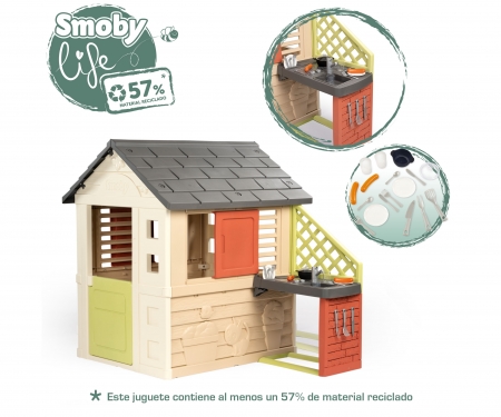 smoby CASA NATURE CON COCINA SMOBY LIFE