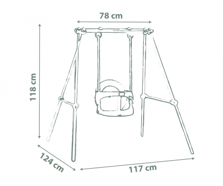 smoby COLUMPIO METAL BABY SWING - SMOBY LIFE