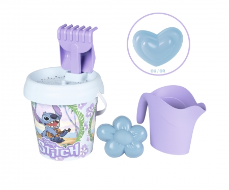 Kyblíček Stitch s konvičkou a přísl., střední smoby Kyblíček Stitch s konvičkou a přísl., střední