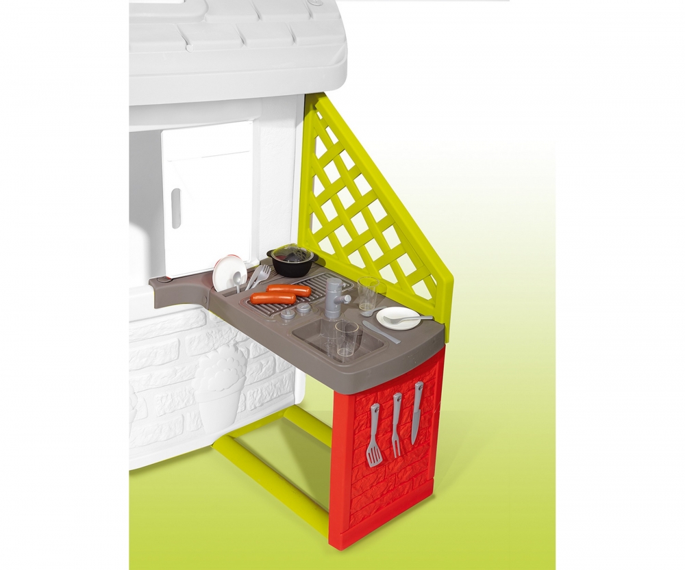 Color Rojo Smoby-Cocina Exterior para Jura Lodge II 810901 Accesorio casita 