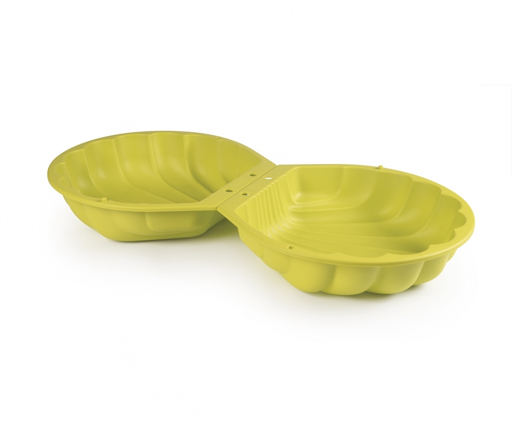DMORA - Sabbiera A Forma Di Conchiglia Per Bambini, Made In Italy, 102x88x21 Cm, Color Azzurro DMORA - Sabbiera A Forma Di Conchiglia Per Bambini, Made In Italy, 102x88x21 Cm, Color Azzurro