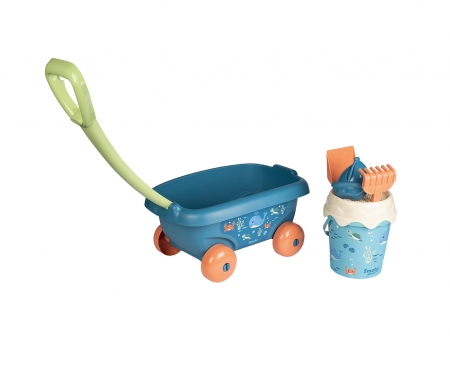 smoby S.GREEN GARNISHED BEACH CART