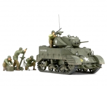 tamiya 1:35 US M5A1 Light Tank w/Mortar (4)