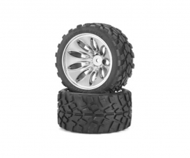 Tyre/ wheel rim set Off-Road C V-10T Chr