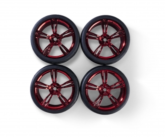 1:10 wheel set 10 Sp.Design (4) red