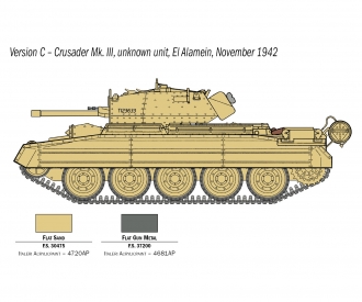 1:35 Brit. Crusader Mk.III avec. Équipage