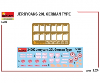 1:24 Jerrycans 20L German Type