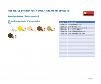 1:35 Fig. Soldats US à cheval. Norma. 44(2)