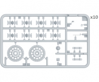 1:35 T-34/85 Kit de train d'atterrissage version tardive