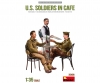 1:35 Fig. Soldats américains au café (3) avec accessoires