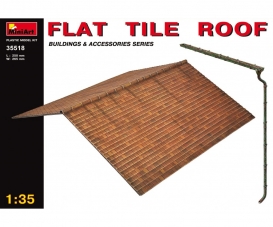 1:35 Flat Tile Roof w/ Accessories