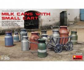 1:35 Milk Cans with Small Cart
