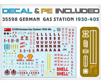 1:35 Ger. Gas Station Set 1930-40 w/Acc.