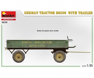 1:35 Ger. Tractor D8506 with Trailer (1)