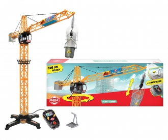 DICKIE TOYS Mighty Construction Crane With Remote Control, 48 Inches And 350 Degree Rotation Trolley, For Ages 3 And Up
