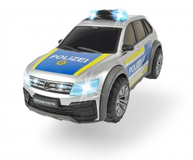 Spielzeug Polizei Auto Auftauen von gefrorenem Eis. Polizei Auto