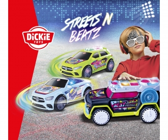 Carro de brinquedo Beat Hero, 32 cm, com luzes intermitentes e música,  STREETS N BEATZ, 3 modos de jogo, inclui pilhas ㅤ, MAJORETTE