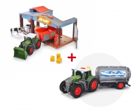 Tracteur en Métal avec Remorque Assortiment de 12 Pièces Boîte Presentoir -  Dickie Toys - DICKIE TOYS - FM-J-32698
