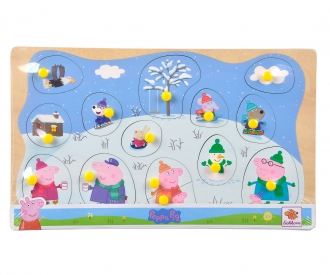 Peppa Pig, Pin Puzzle, 4-ass.