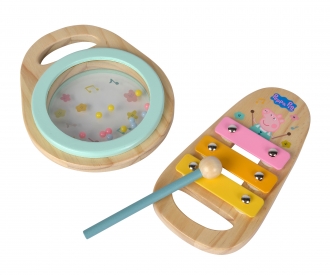 Set de musique en bois Peppa Pig, 2 pièces