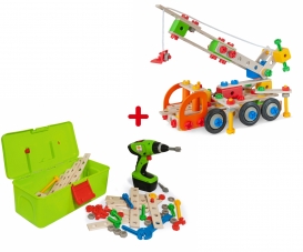 Eichhorn Constructor Wooden Toy Crane Bundle