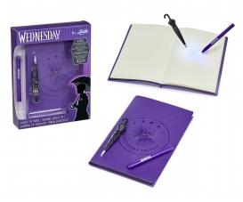 Wednesday Addams Tagebuch (A5, 144 Seiten) - Notizbuch inkl. magischem Stift mit UV-Licht