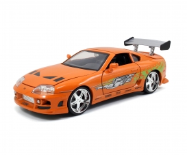  Jada Toys Fast & Furious 1:10 Toyota Supra Remote Control Car  Drift Slide RC with Extra Tires 2.4GHz, Toys for Kids and Adults,  Orange,black : Toys & Games