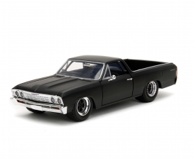 Jada Toys Voiture miniature Fast and Furious RC 1967 Chevrolet EL Camino R/C (noire) - Voiture télécommandée de Fast & Furious 10, 1 Jada Toys Voiture miniature Fast and Furious RC 1967 Chevrolet EL Camino R/C (noire) - Voiture télécommandée de Fast & Furious 10, 1