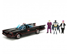 Jada Toys Nano Hollywood Rides Batman 1966 Classic TV Series 3 PK,  Black,olive