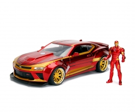 Jada Toys 253225007 Marvel 2006 Ford Mustang GT Voiture jouet, porte, coffre, capot ouvrable avec figurine Die-cast Captain America Échelle 1:24 Bleu : Jada
