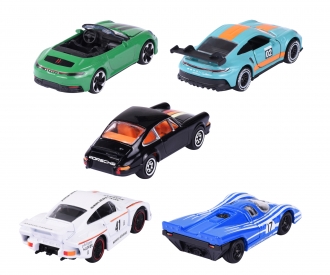 Majorette 212053171 Porsche Giftpack Set 1 by 64 Scale Diecast Model Cars -  5 Piece