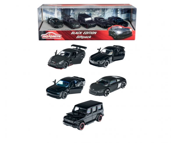 Black Edition (2023) Giftpack 5 Piece Set 1/64 Diecast Model Cars by  Majorette 212053174
