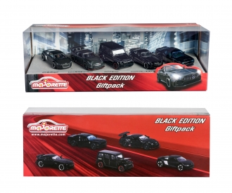 Majorette Black Edition Giftpack of 1:64 Scale 5 Car Models for 3+ Years -  Maya Toys