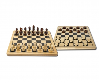 Deluxe Wooden - Chess & Checkers